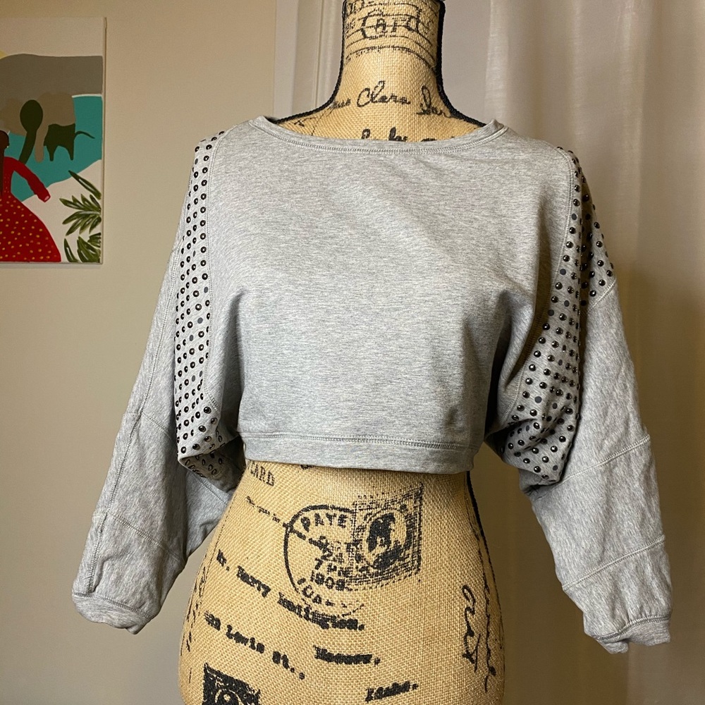 Studded Crop Sweater